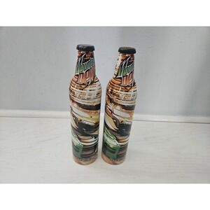 Vtg Set Of 2‎ Mountain Dew Label Art 16 Oz Aluminum Bottles Sealed Collectibles
